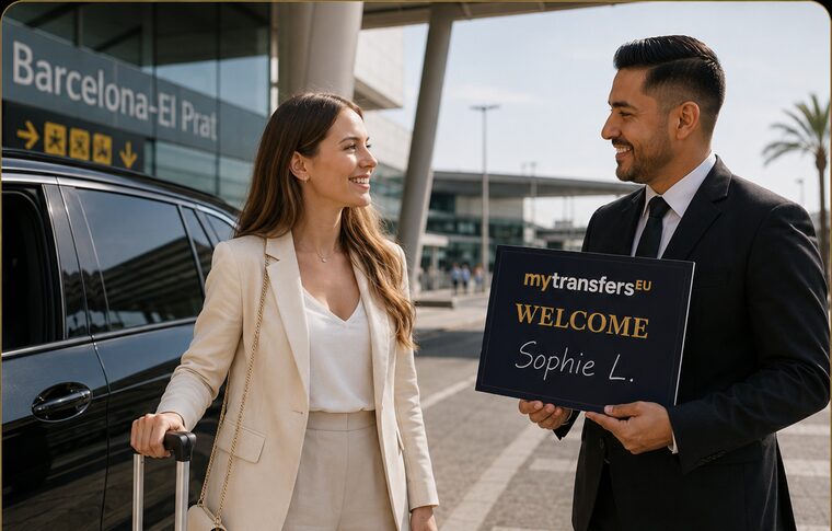 Sophie L. greeted by a MytransfersEU chauffeur at Barcelona El Prat